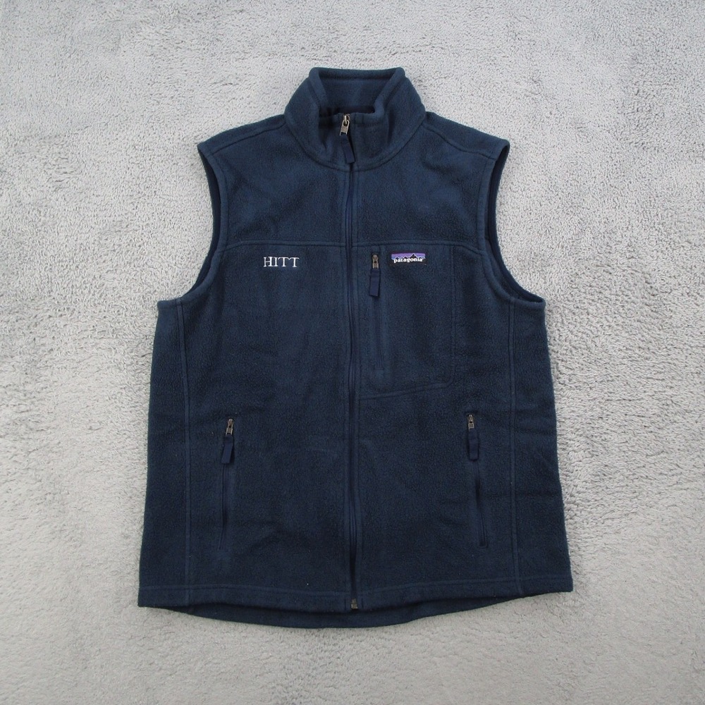 Patagonia Synchilla Fleece Vest Mens Medium Navy Blue Full Zip 23010 SP18 HITT